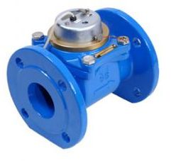 Water meter with flange